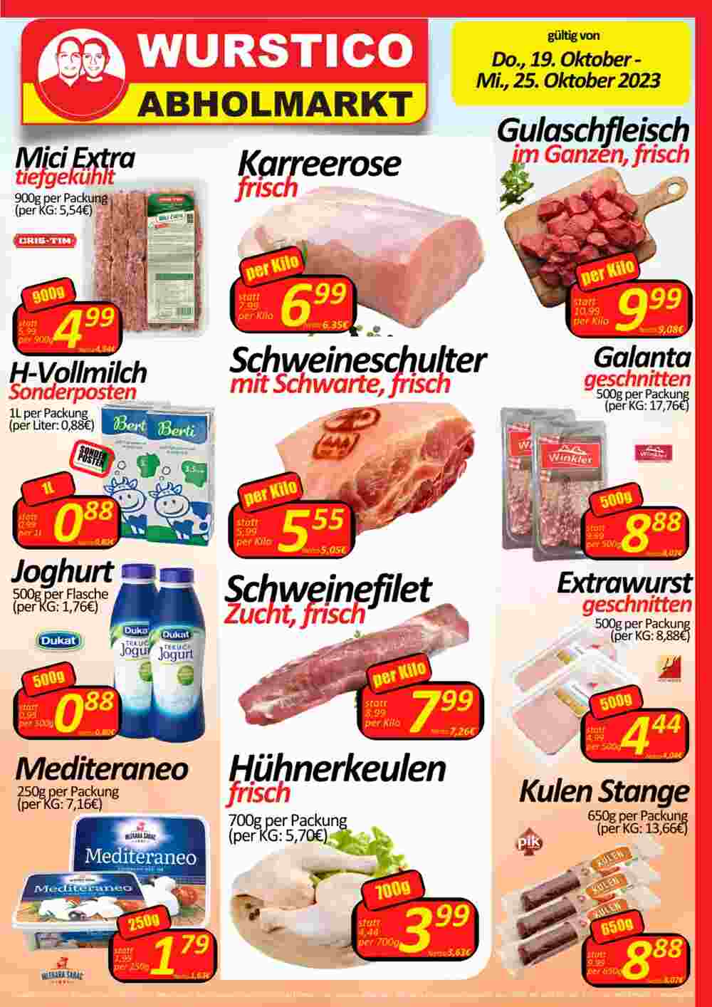 Wurstico Flugblatt (ab 19.10.2023) - Angebote und Prospekt - Seite 1