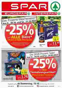 Spar Flugblatt (ab 19.10.2023) - Angebote und Prospekt