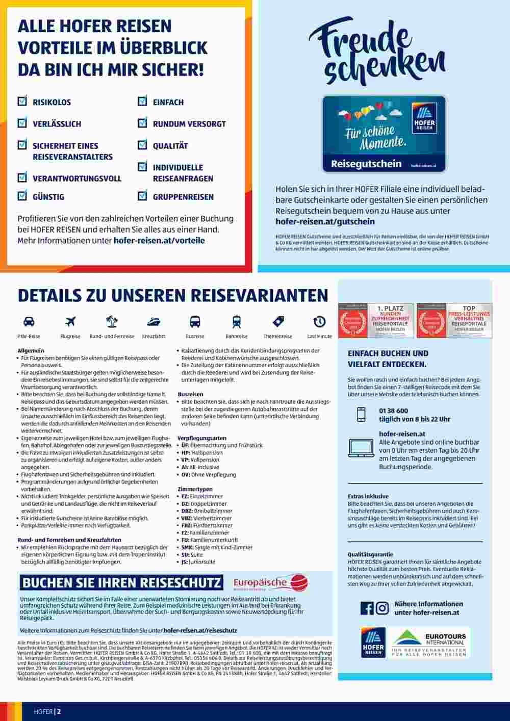 Hofer Reisen Flugblatt (ab 24.10.2023) - Angebote und Prospekt - Seite 2