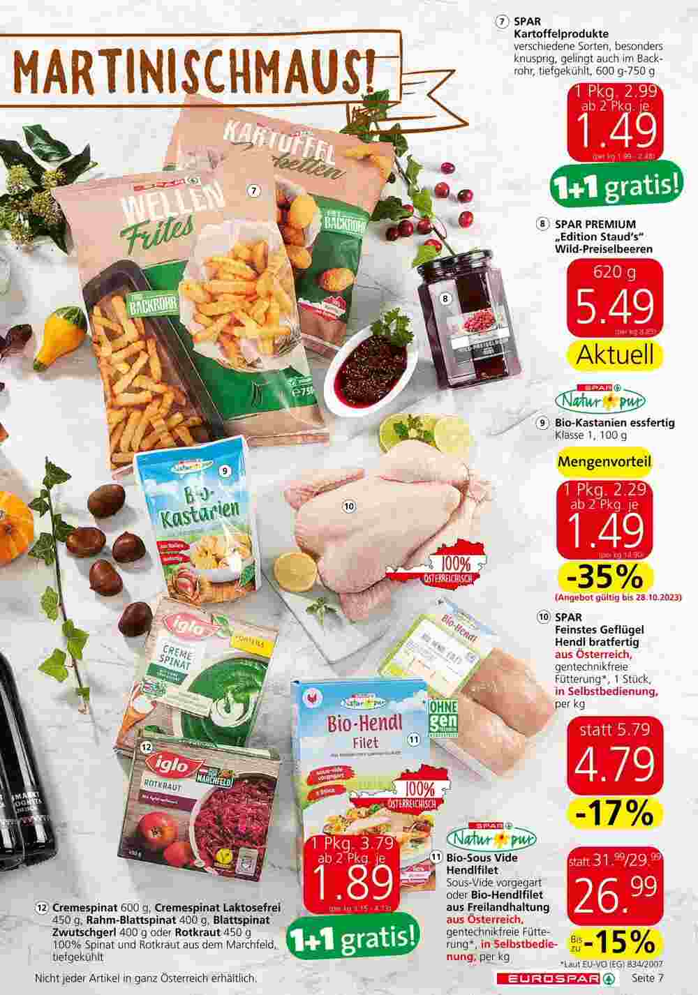 Eurospar Flugblatt (ab 25.10.2023) - Angebote und Prospekt - Seite 7