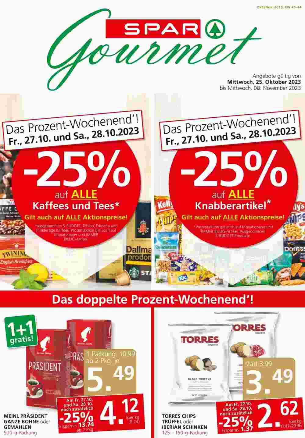 SPAR Gourmet Flugblatt (ab 25.10.2023) - Angebote und Prospekt - Seite 1