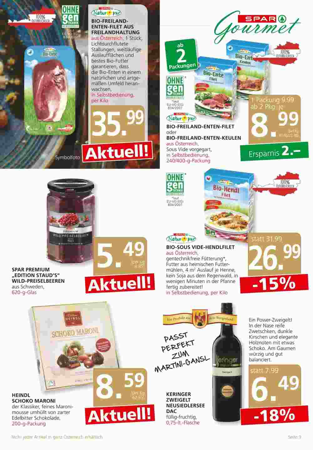 SPAR Gourmet Flugblatt (ab 25.10.2023) - Angebote und Prospekt - Seite 9