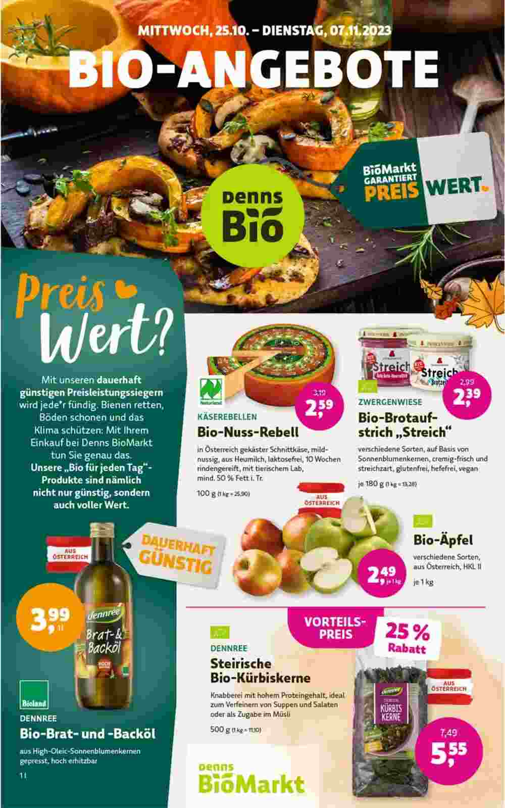 Denn's Biomarkt Flugblatt (ab 25.10.2023) - Angebote und Prospekt - Seite 1