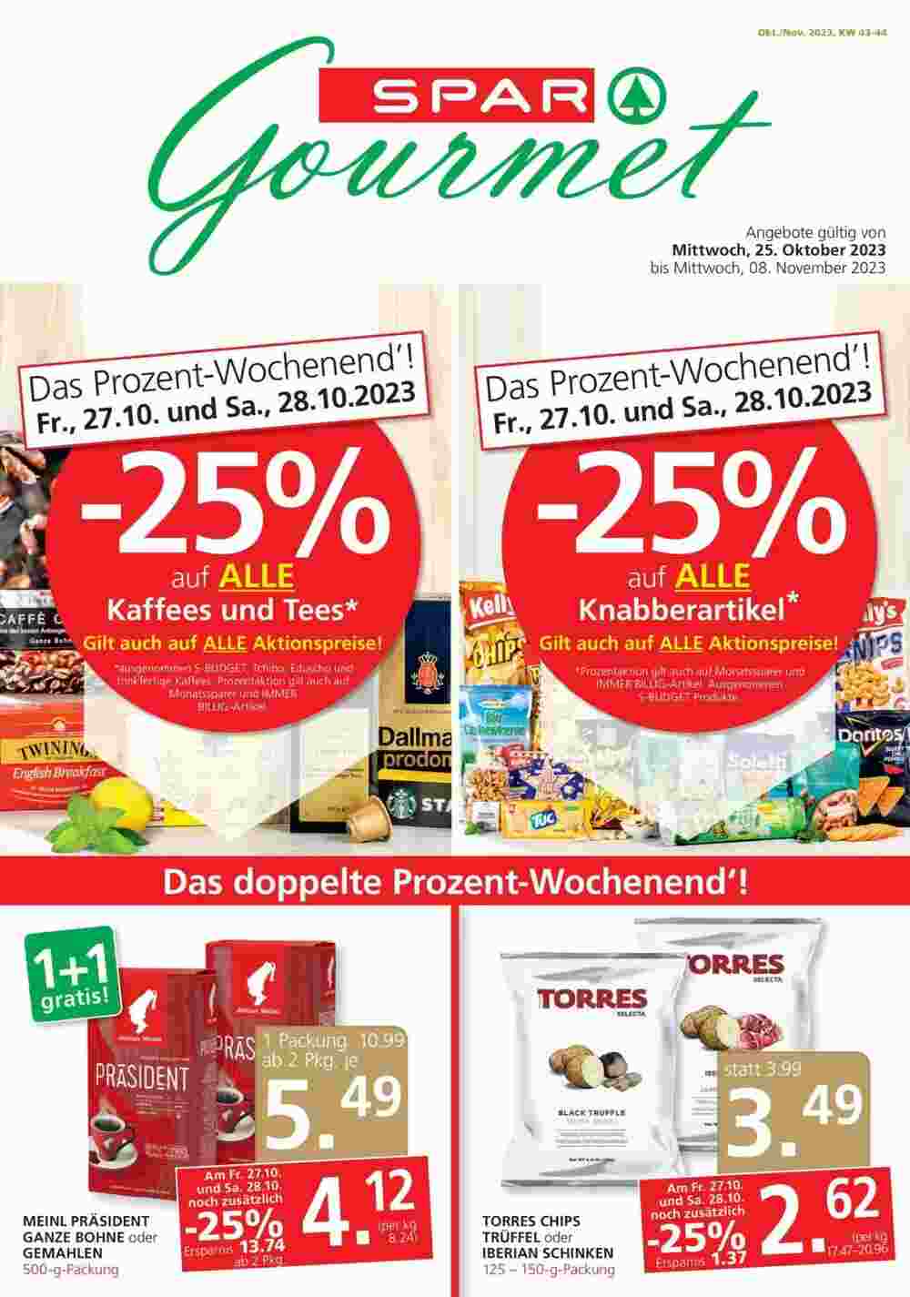 SPAR Gourmet Flugblatt (ab 25.10.2023) - Angebote und Prospekt - Seite 1