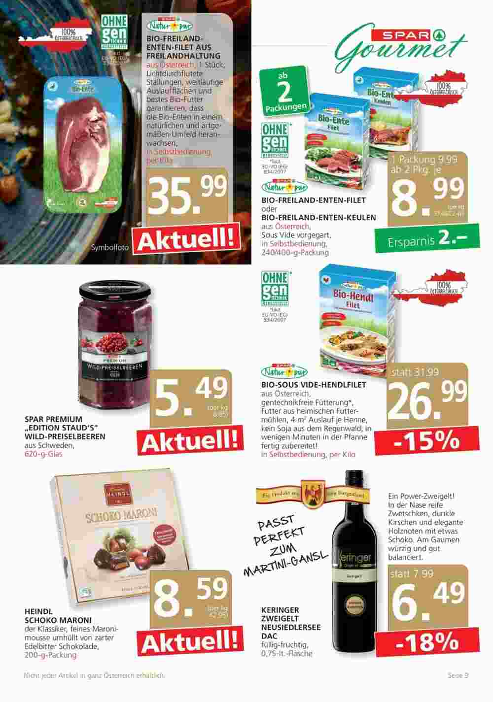 SPAR Gourmet Flugblatt (ab 25.10.2023) - Angebote und Prospekt - Seite 9