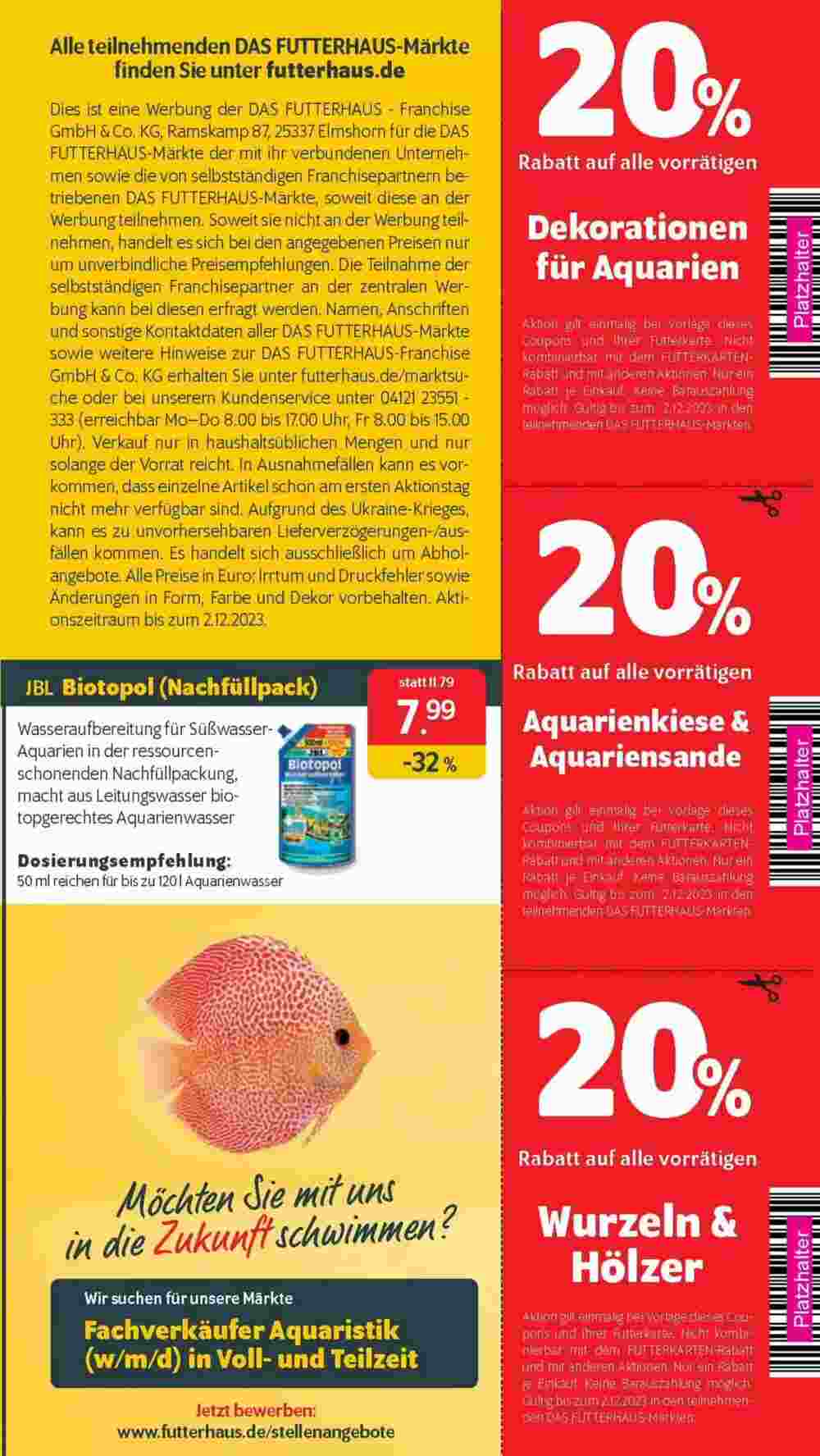 Das Futterhaus Flugblatt (ab 27.10.2023) - Angebote und Prospekt - Seite 30