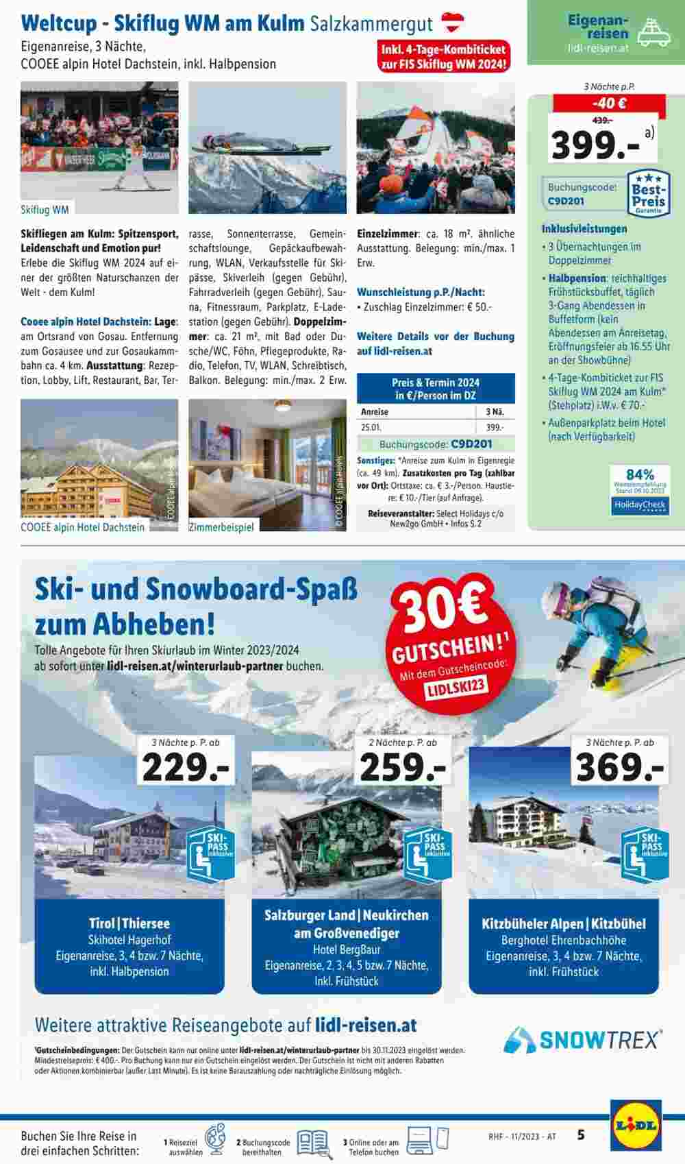 Lidl Reisen Flugblatt (ab 29.10.2023) - Angebote und Prospekt - Seite 5