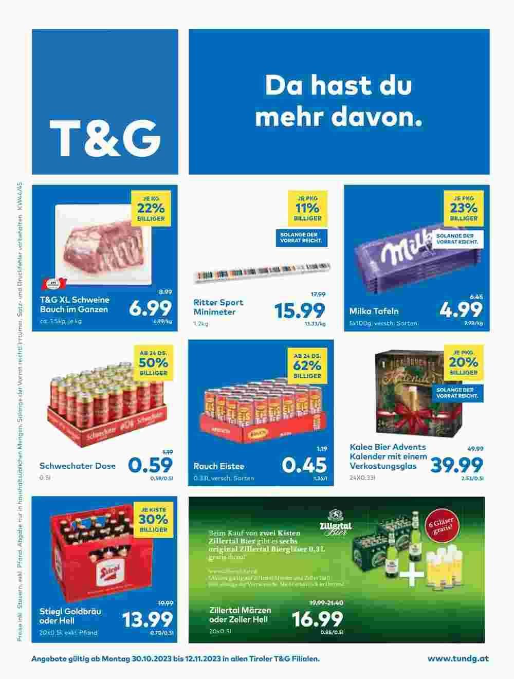 T&G Flugblatt (ab 30.10.2023) - Angebote und Prospekt - Seite 1