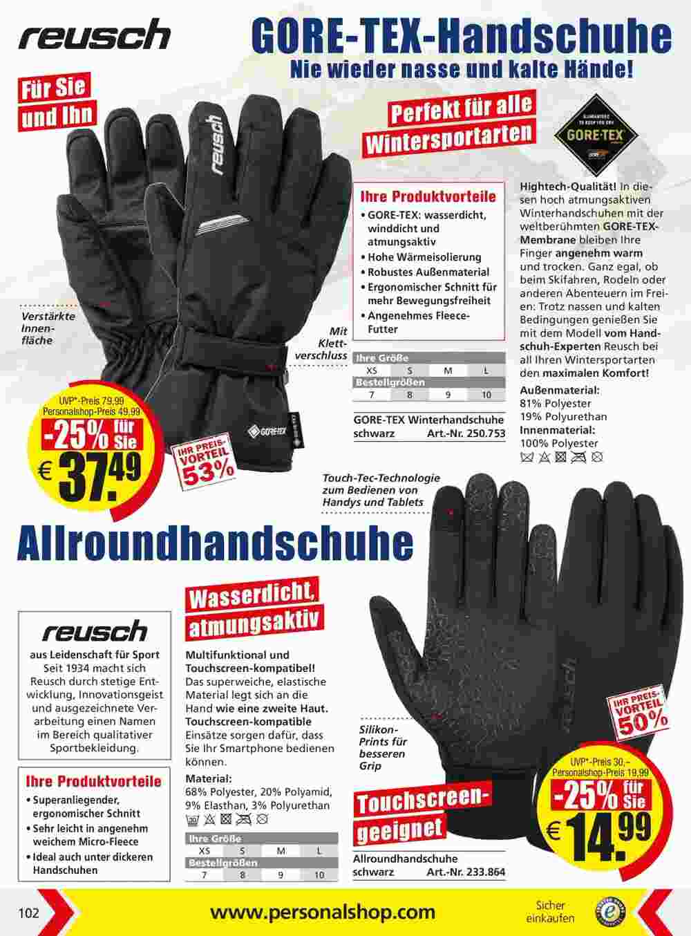 Personalshop Flugblatt (ab 31.10.2023) - Angebote und Prospekt - Seite 102