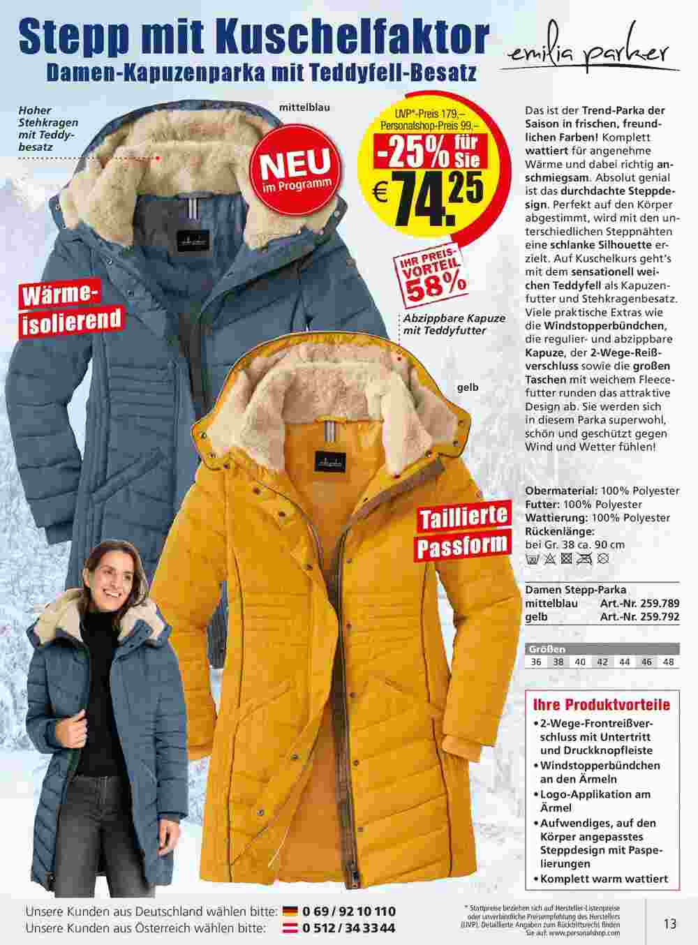 Personalshop Flugblatt (ab 31.10.2023) - Angebote und Prospekt - Seite 13