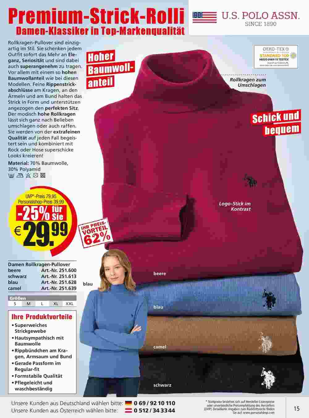 Personalshop Flugblatt (ab 31.10.2023) - Angebote und Prospekt - Seite 15