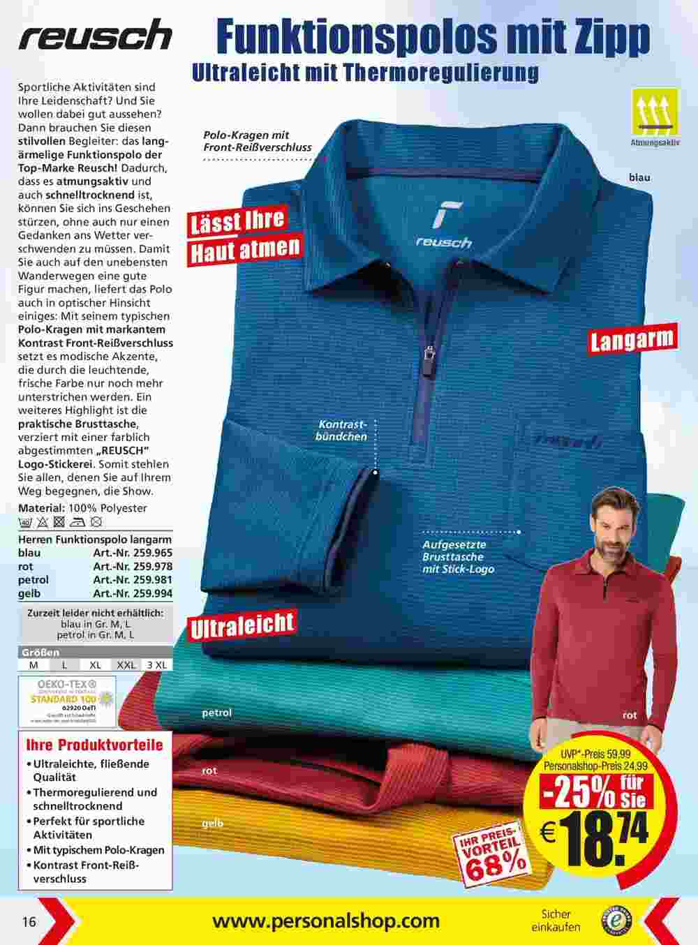 Personalshop Flugblatt (ab 31.10.2023) - Angebote und Prospekt - Seite 16