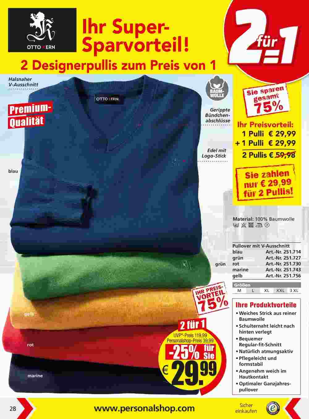 Personalshop Flugblatt (ab 31.10.2023) - Angebote und Prospekt - Seite 28