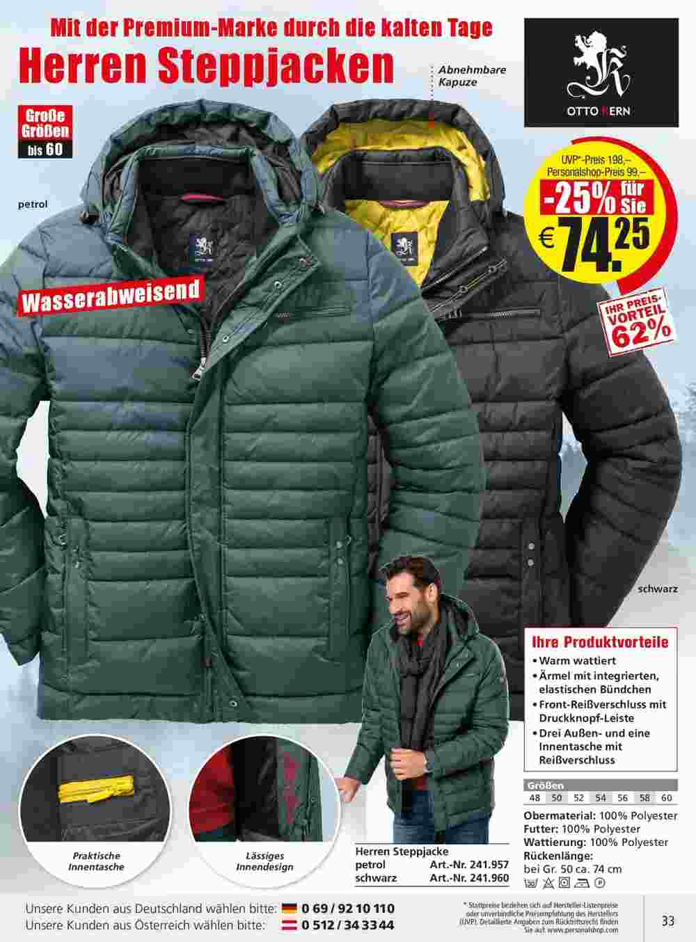 Personalshop Flugblatt (ab 31.10.2023) - Angebote und Prospekt - Seite 33