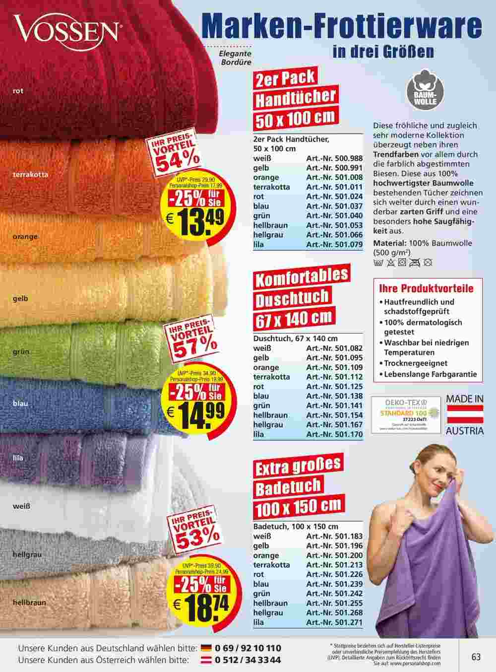 Personalshop Flugblatt (ab 31.10.2023) - Angebote und Prospekt - Seite 63