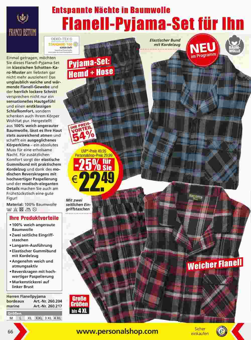 Personalshop Flugblatt (ab 31.10.2023) - Angebote und Prospekt - Seite 66