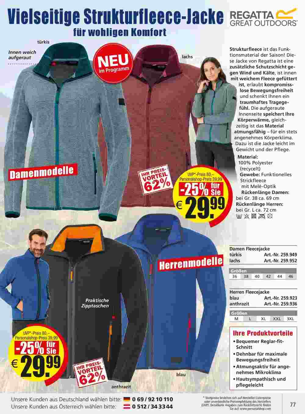 Personalshop Flugblatt (ab 31.10.2023) - Angebote und Prospekt - Seite 77