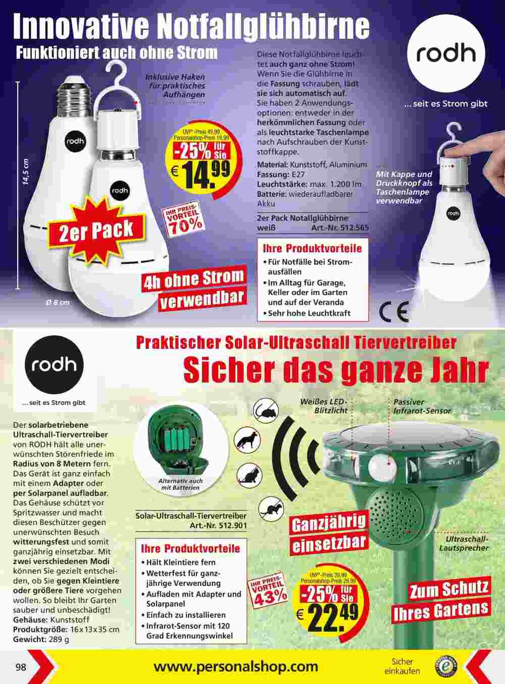 Personalshop Flugblatt (ab 31.10.2023) - Angebote und Prospekt - Seite 98