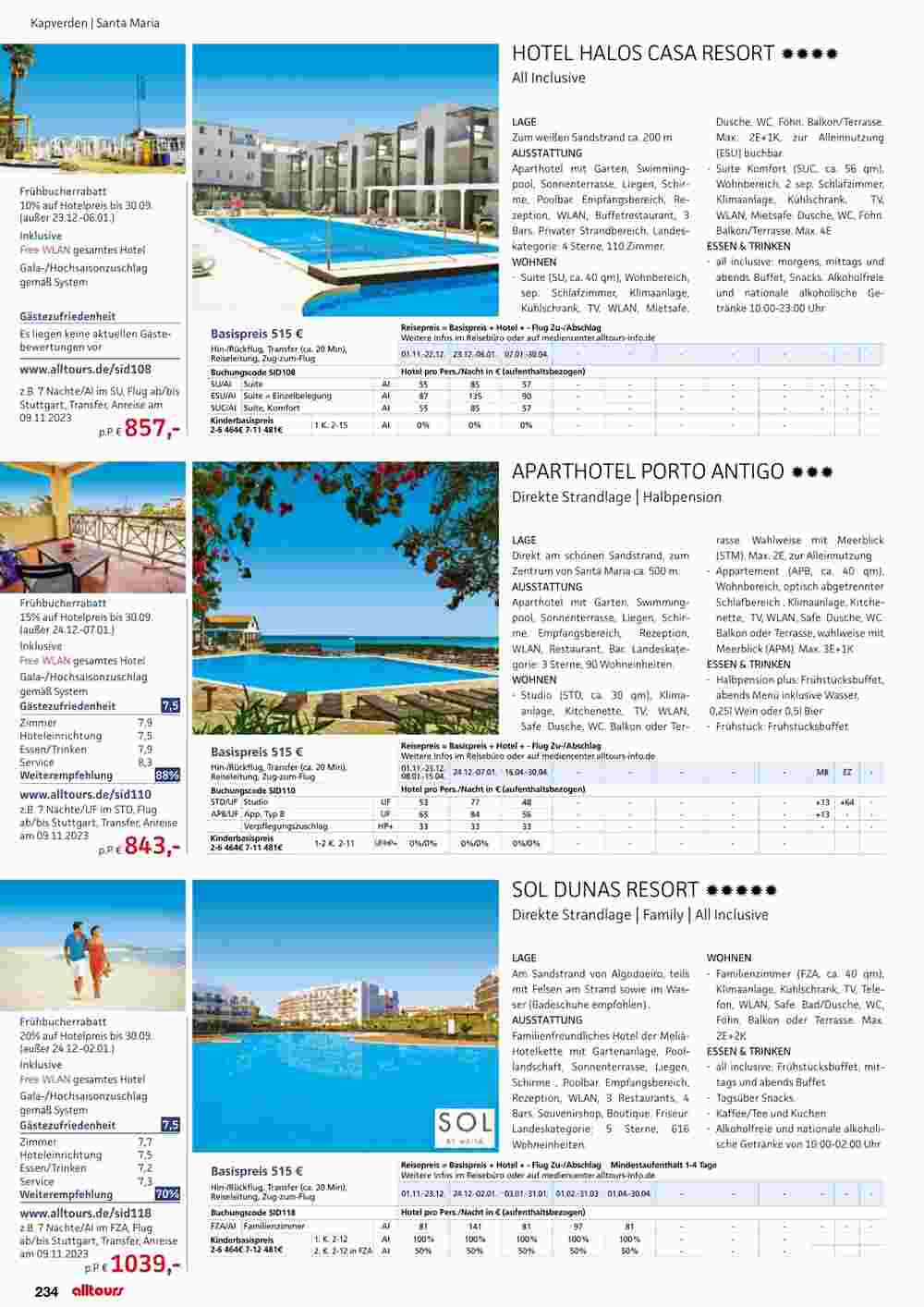 Alltours Flugblatt (ab 01.11.2023) - Angebote und Prospekt - Seite 234