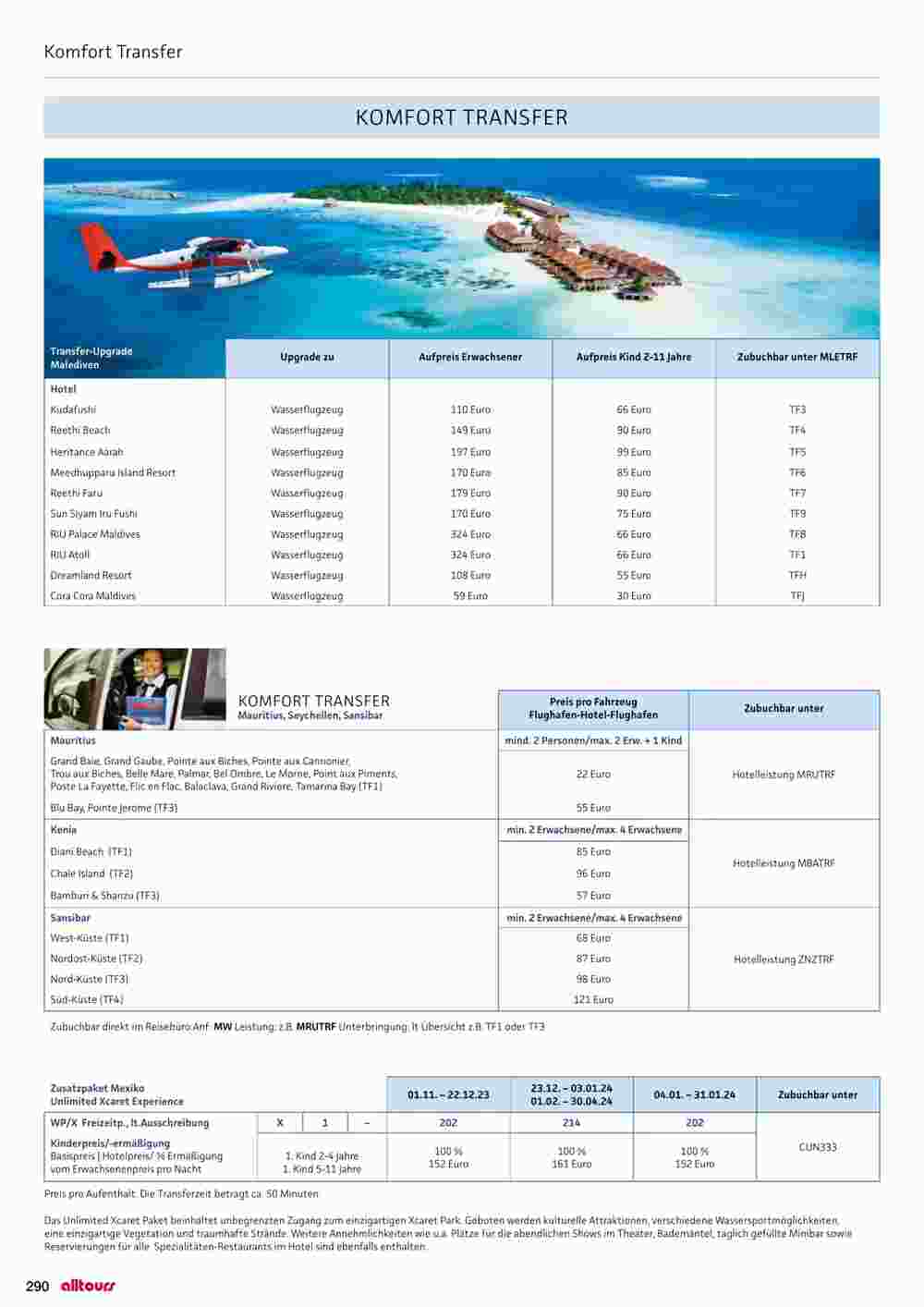 Alltours Flugblatt (ab 01.11.2023) - Angebote und Prospekt - Seite 290