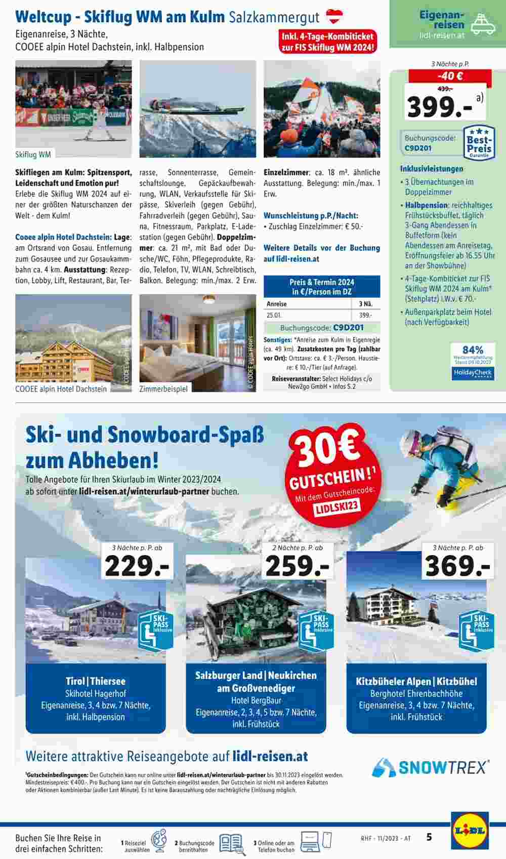 Lidl Reisen Flugblatt (ab 01.11.2023) - Angebote und Prospekt - Seite 5