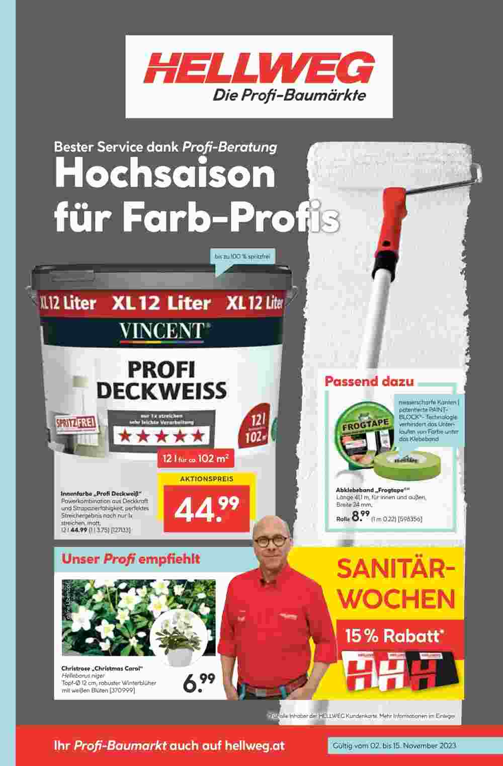 Hellweg Flugblatt (ab 02.11.2023) - Angebote und Prospekt - Seite 1