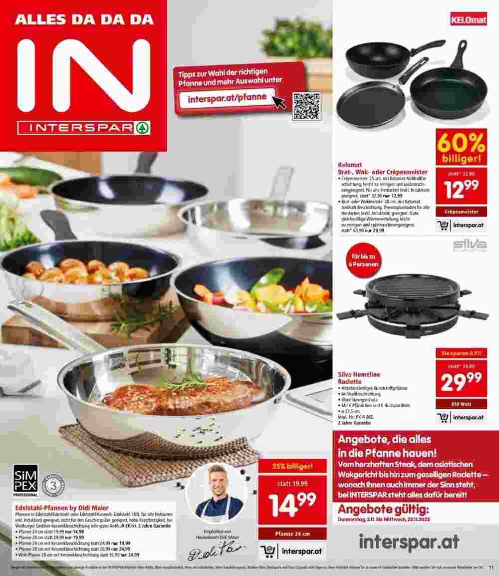 Interspar Restaurant Flugblatt (ab 02.11.2023) - Angebote und Prospekt - Seite 11