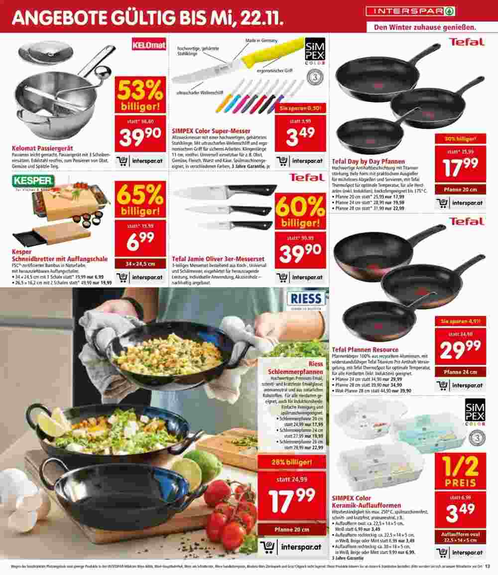 Interspar Restaurant Flugblatt (ab 02.11.2023) - Angebote und Prospekt - Seite 13