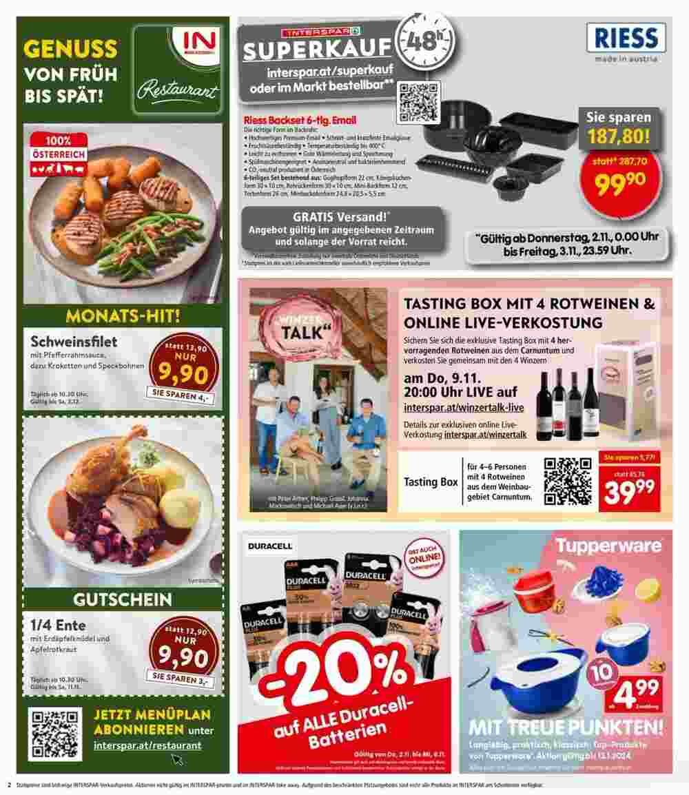 Interspar Restaurant Flugblatt (ab 02.11.2023) - Angebote und Prospekt - Seite 2