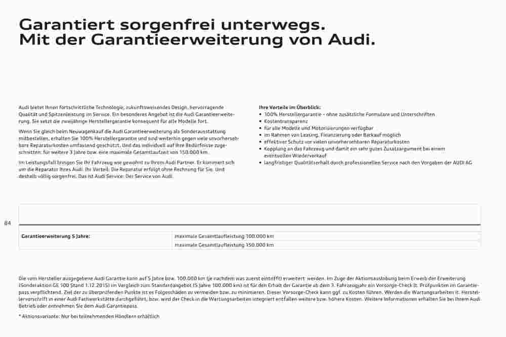 Audi Flugblatt (ab 02.11.2023) - Angebote und Prospekt - Seite 86