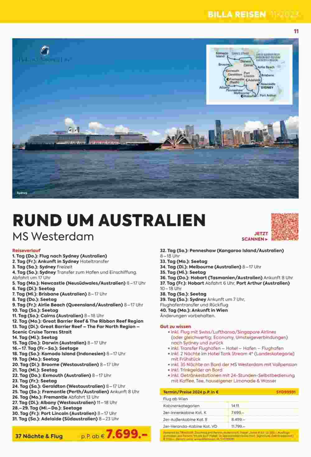 Billa Reisen Flugblatt (ab 08.11.2023) - Angebote und Prospekt - Seite 11