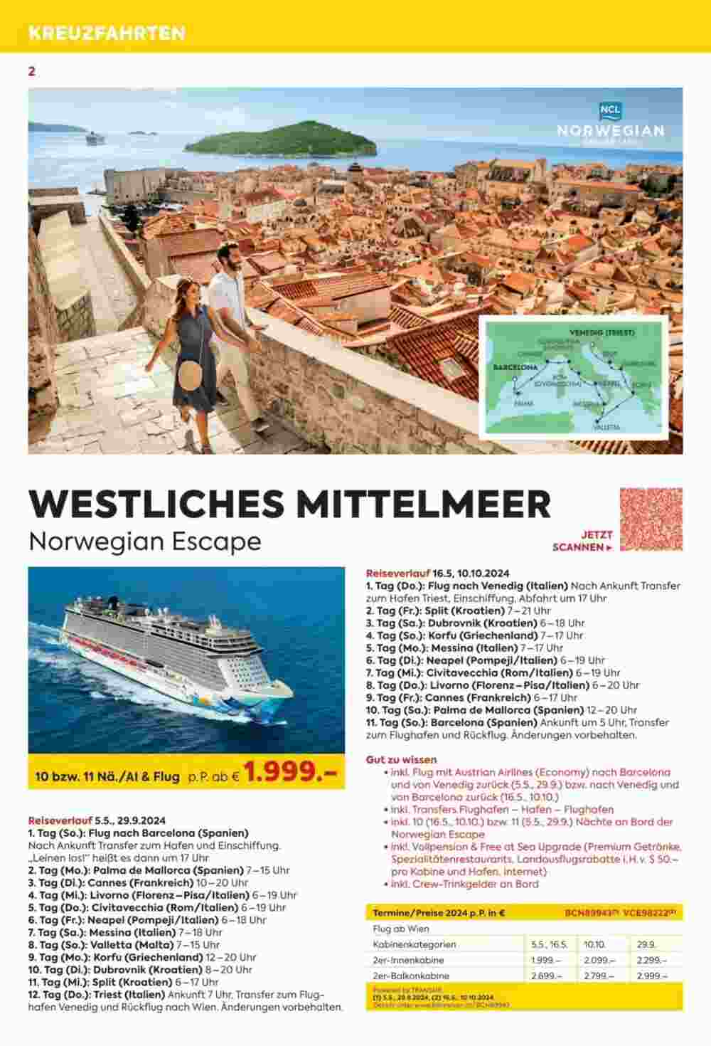 Billa Reisen Flugblatt (ab 08.11.2023) - Angebote und Prospekt - Seite 2