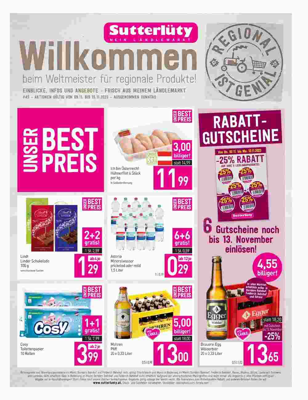 Sutterlüty Flugblatt (ab 09.11.2023) - Angebote und Prospekt - Seite 1