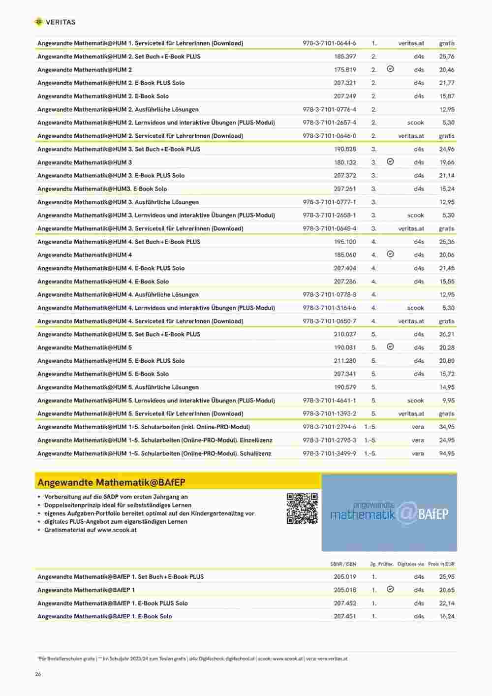 Veritas Flugblatt (ab 10.11.2023) - Angebote und Prospekt - Seite 26