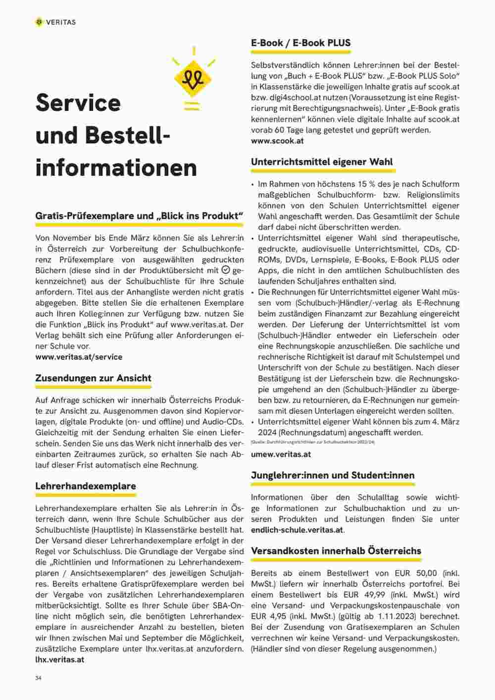 Veritas Flugblatt (ab 10.11.2023) - Angebote und Prospekt - Seite 34