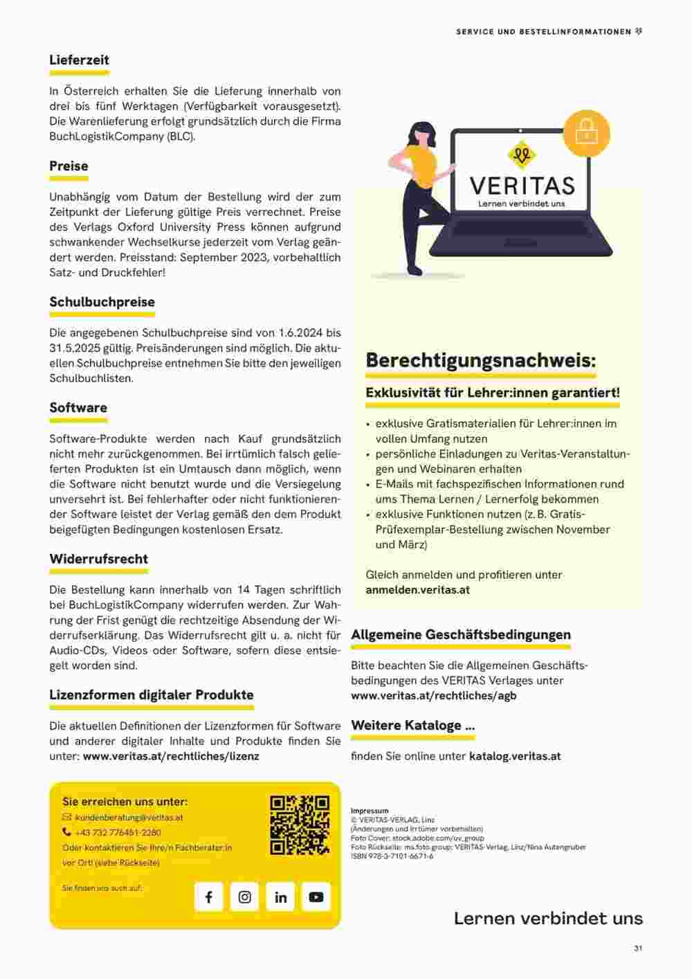 Veritas Flugblatt (ab 10.11.2023) - Angebote und Prospekt - Seite 31