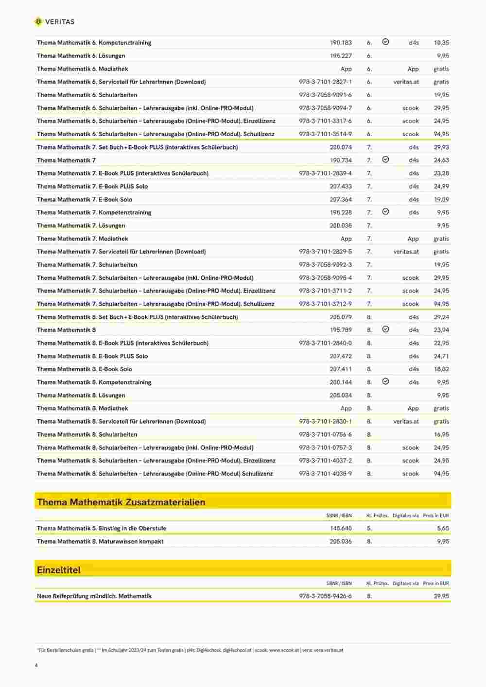 Veritas Flugblatt (ab 10.11.2023) - Angebote und Prospekt - Seite 4