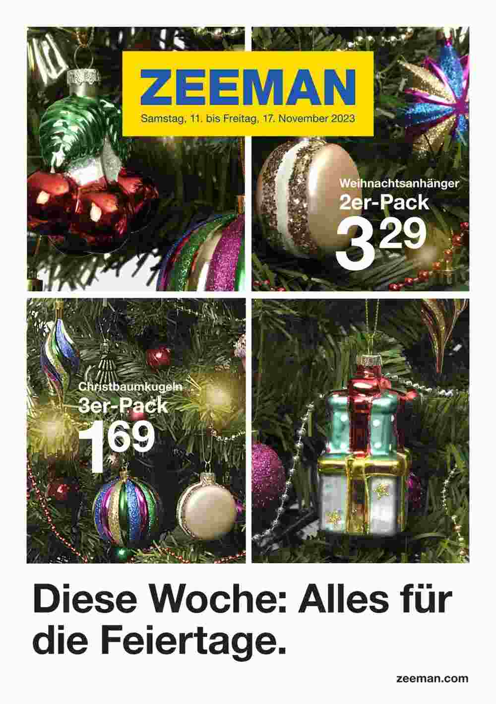 Zeeman Flugblatt (ab 11.11.2023) - Angebote und Prospekt - Seite 1