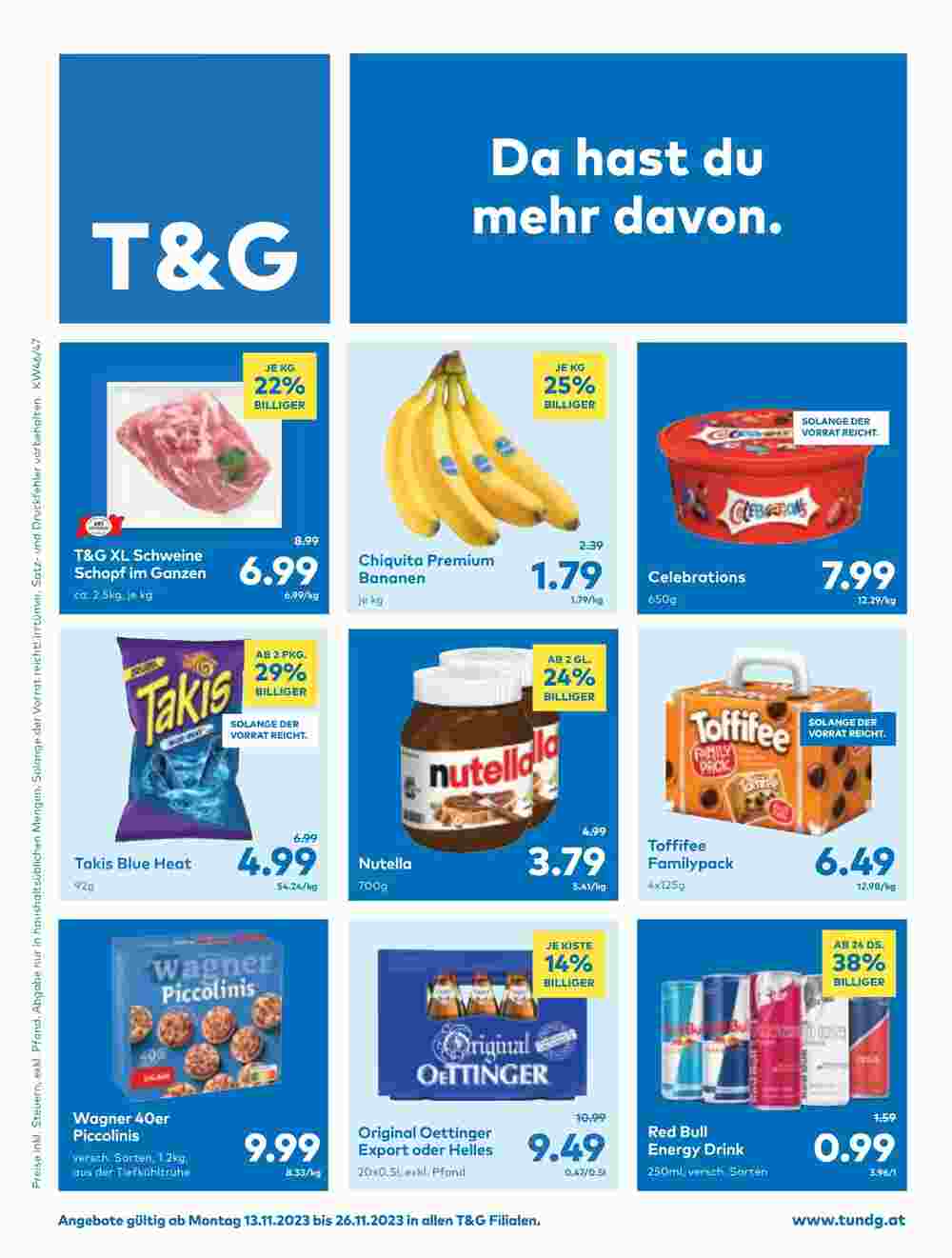 T&G Flugblatt (ab 13.11.2023) - Angebote und Prospekt - Seite 1