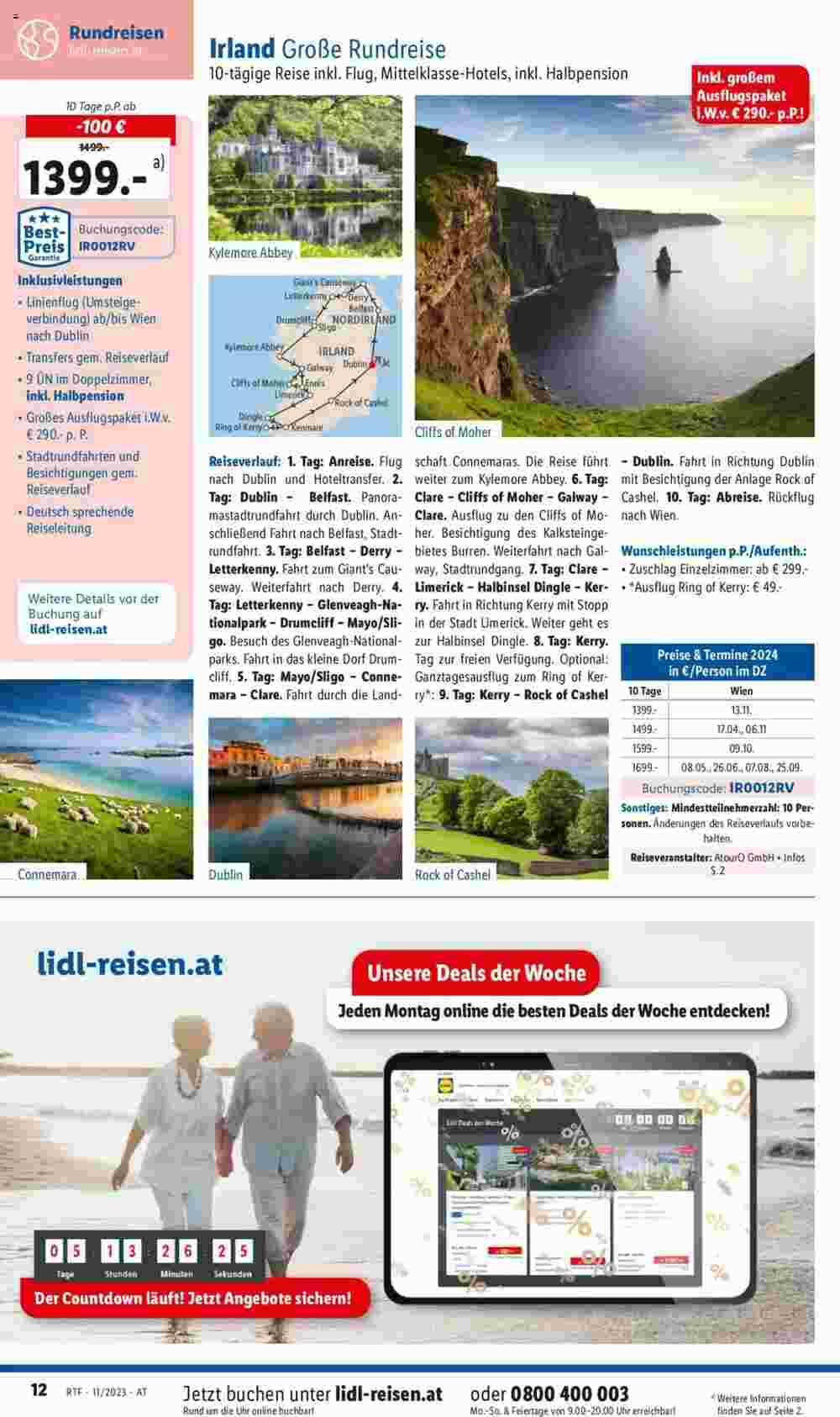 Lidl Reisen Flugblatt (ab 15.11.2023) - Angebote und Prospekt - Seite 12