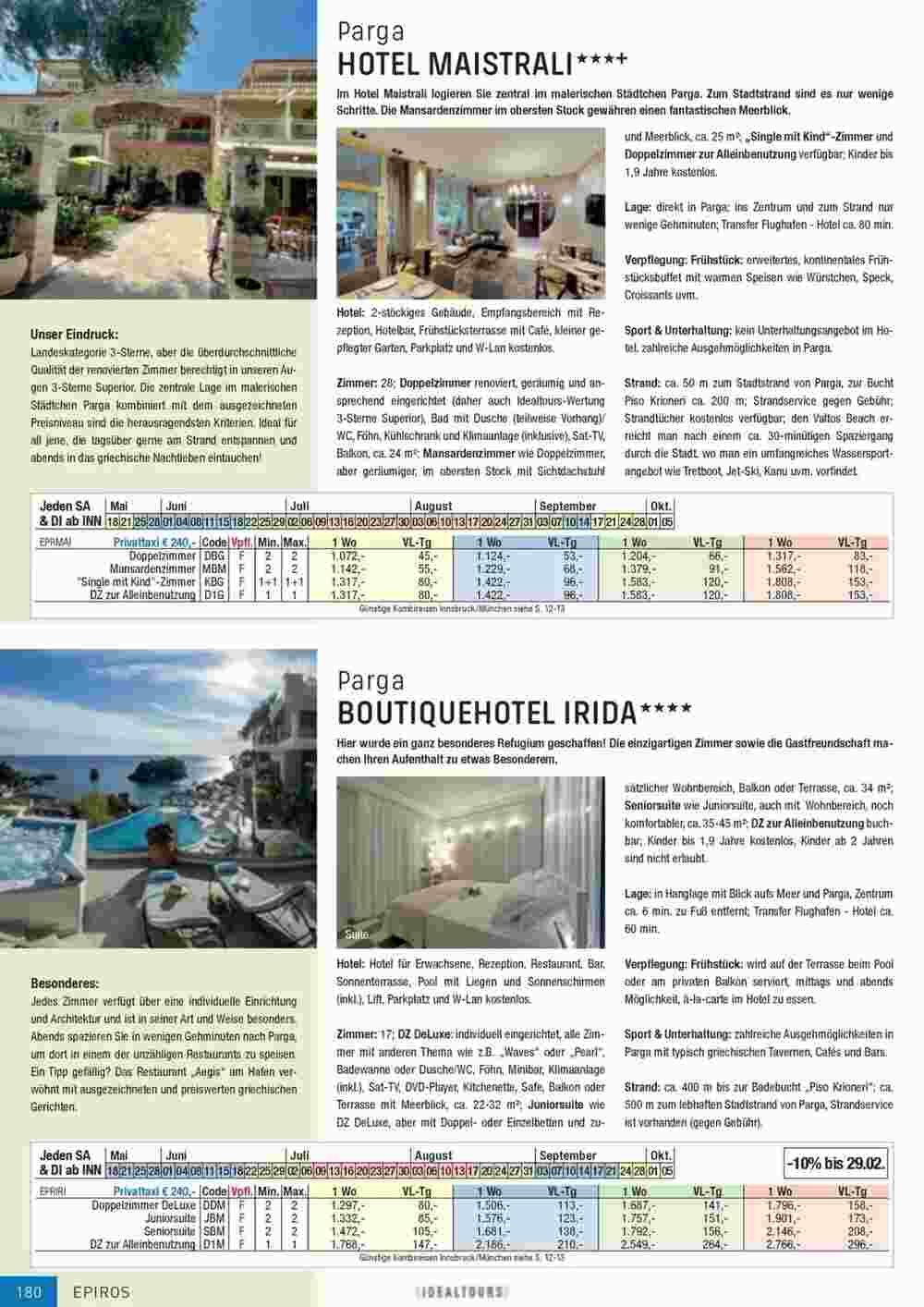 Idealtours Flugblatt (ab 15.11.2023) - Angebote und Prospekt - Seite 180