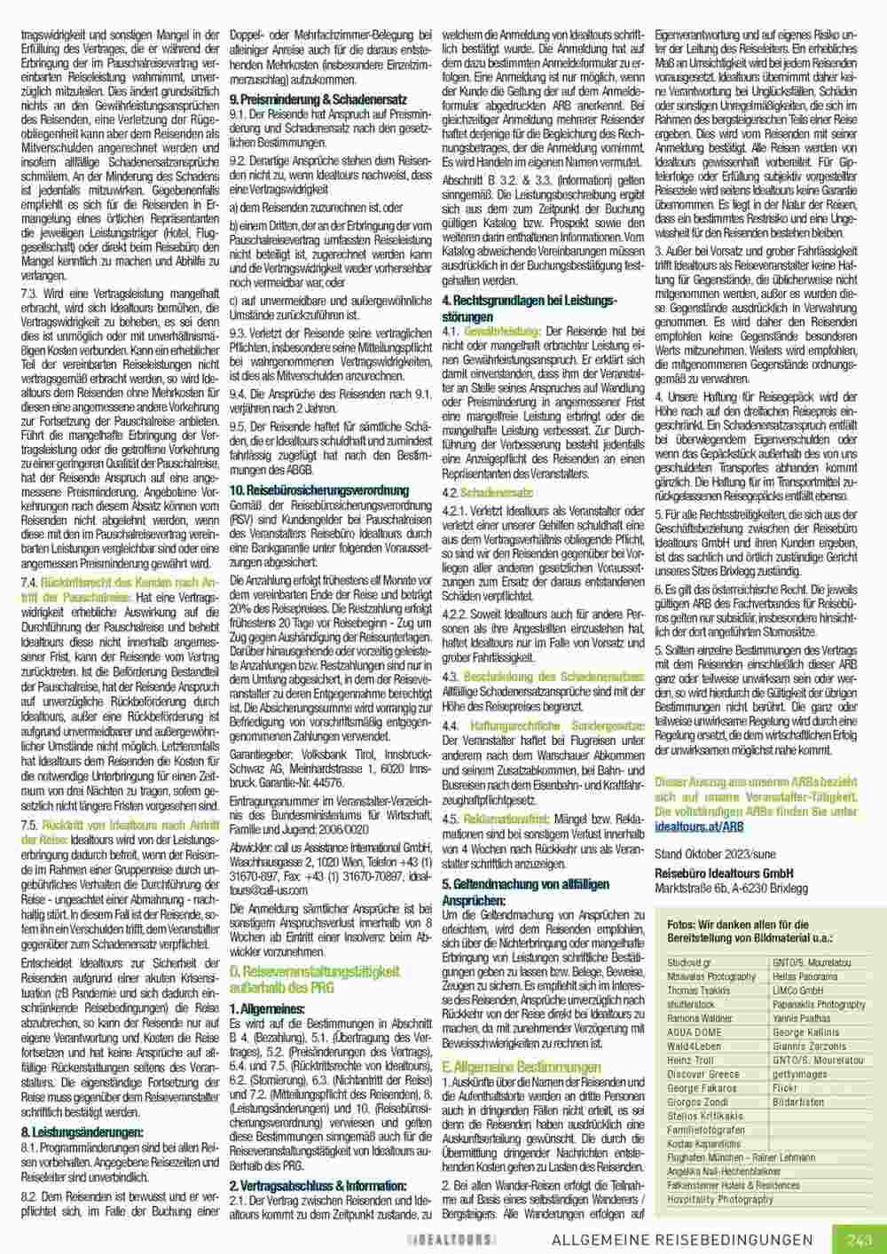Idealtours Flugblatt (ab 15.11.2023) - Angebote und Prospekt - Seite 243