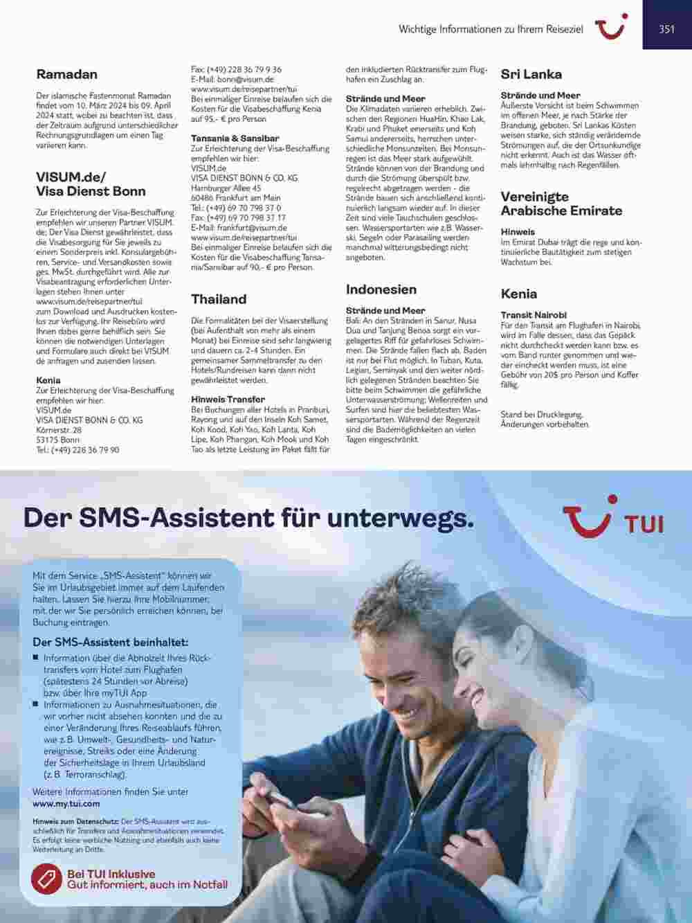 Tui Reisebüro Flugblatt (ab 15.11.2023) - Angebote und Prospekt - Seite 351