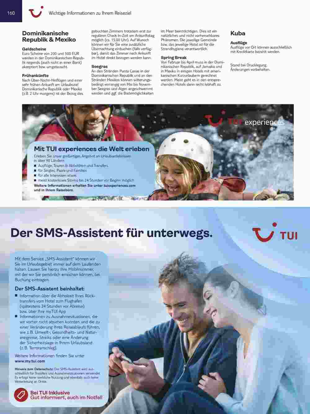 Tui Reisebüro Flugblatt (ab 15.11.2023) - Angebote und Prospekt - Seite 160