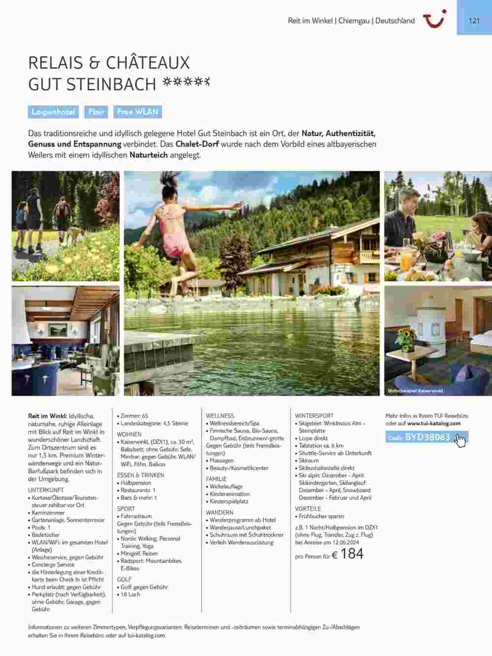 Tui Reisebüro Flugblatt (ab 15.11.2023) - Angebote und Prospekt - Seite 121