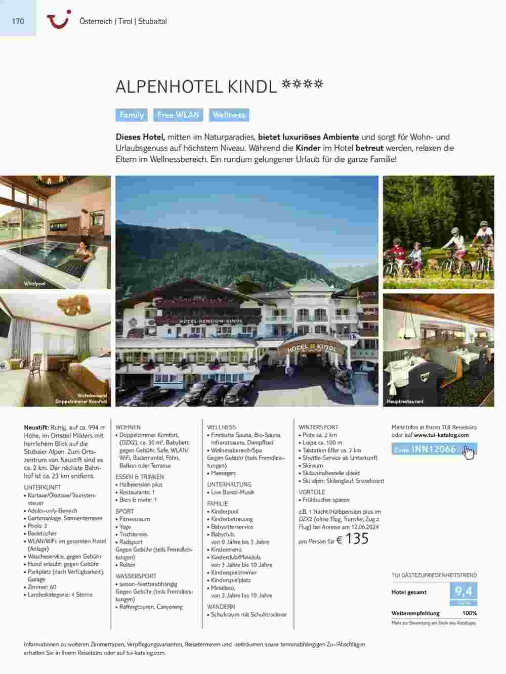 Tui Reisebüro Flugblatt (ab 15.11.2023) - Angebote und Prospekt - Seite 170