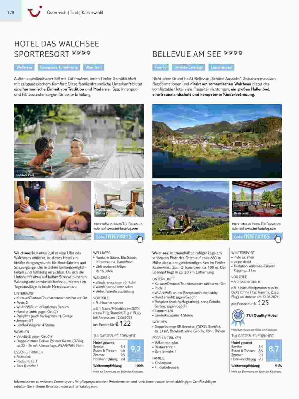 Tui Reisebüro Flugblatt (ab 15.11.2023) - Angebote und Prospekt - Seite 178