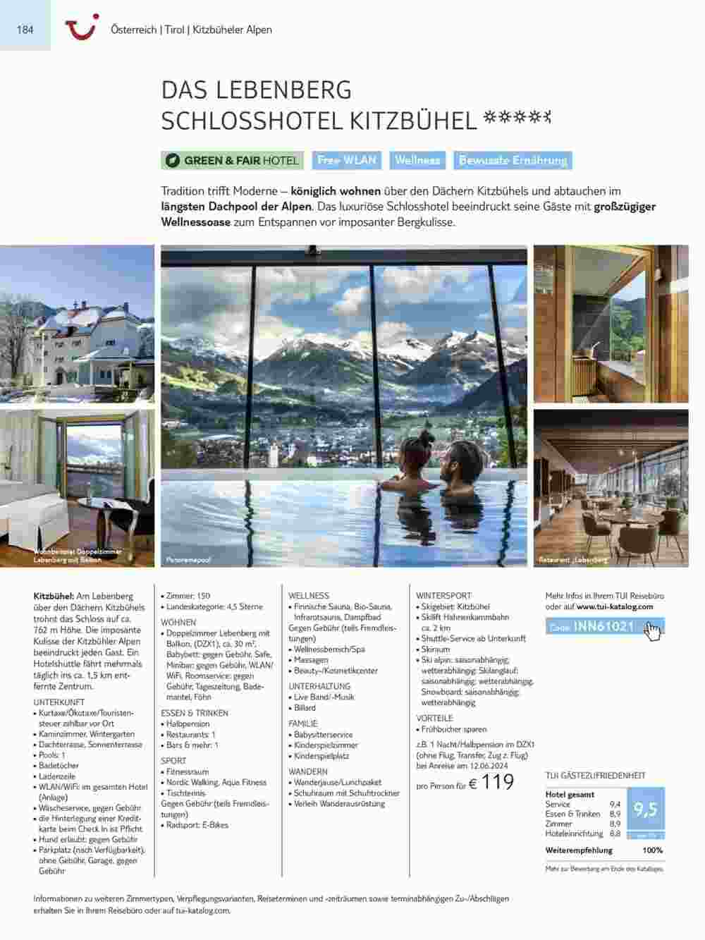 Tui Reisebüro Flugblatt (ab 15.11.2023) - Angebote und Prospekt - Seite 184