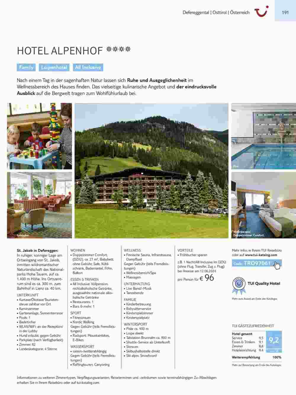 Tui Reisebüro Flugblatt (ab 15.11.2023) - Angebote und Prospekt - Seite 191