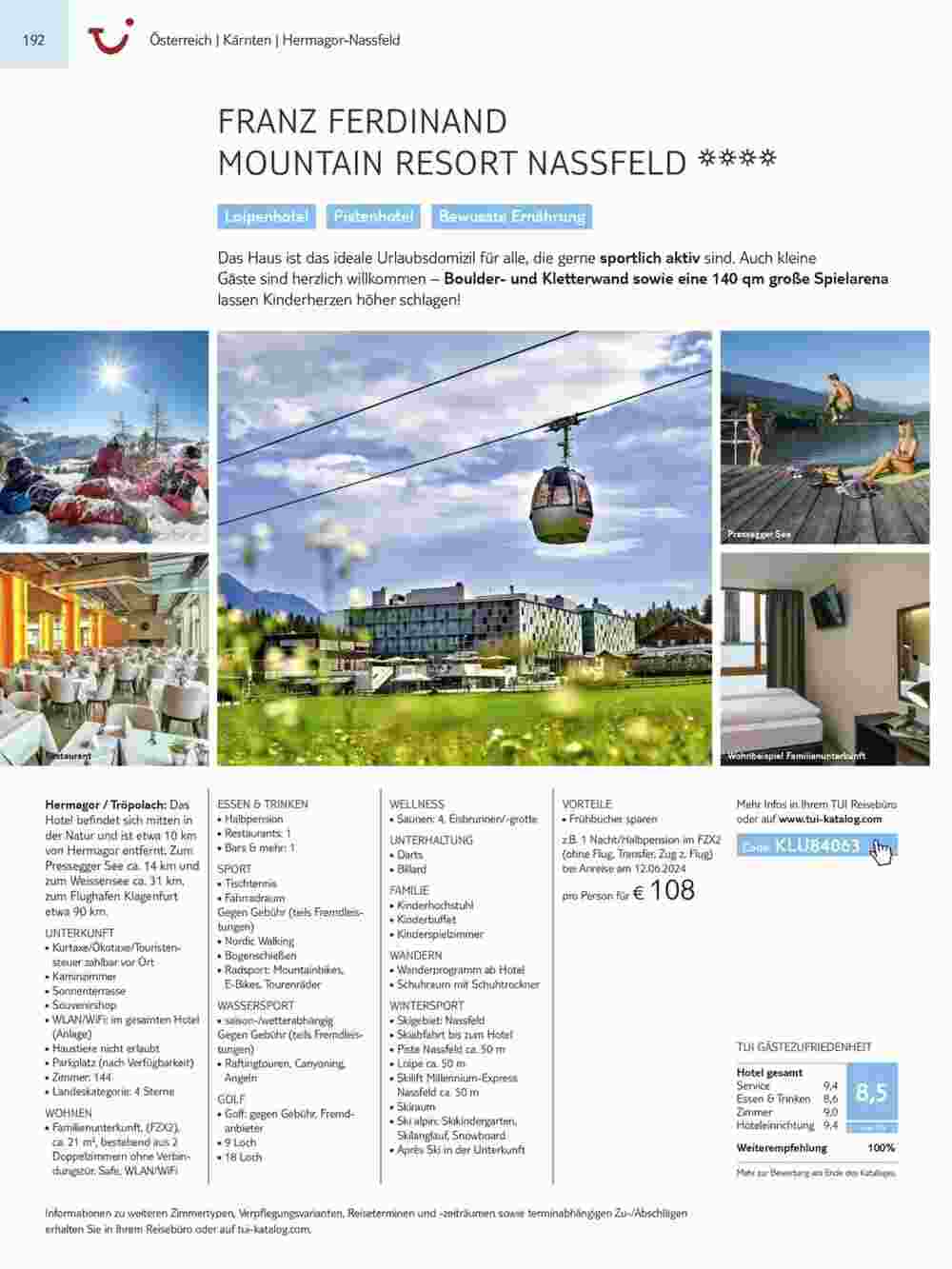 Tui Reisebüro Flugblatt (ab 15.11.2023) - Angebote und Prospekt - Seite 192